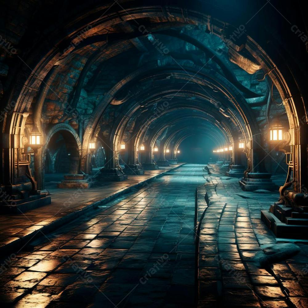 Fundo De Tunel Realista Para Composição (226)