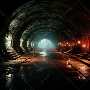 Fundo de tunel realista para composição