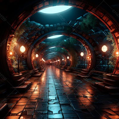 Fundo De Tunel Realista Para Composição (284)