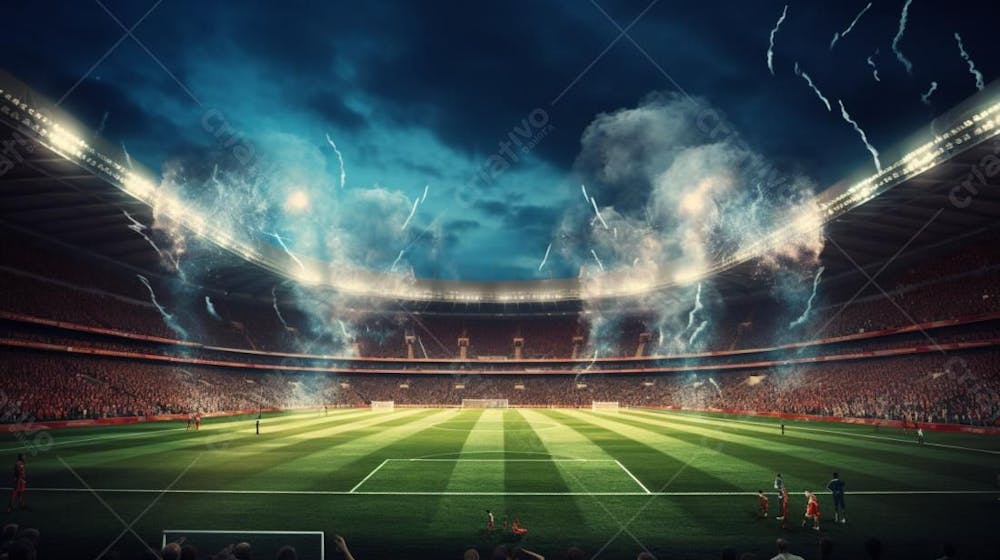 Pintura Digital De Estádio De Futebol Europeo (56)