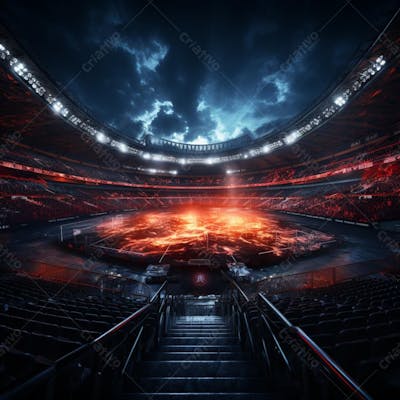 Pintura Digital De Estádio De Futebol Europeo (109)