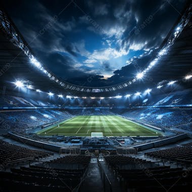 Pintura digital de estádio de futebol europeo