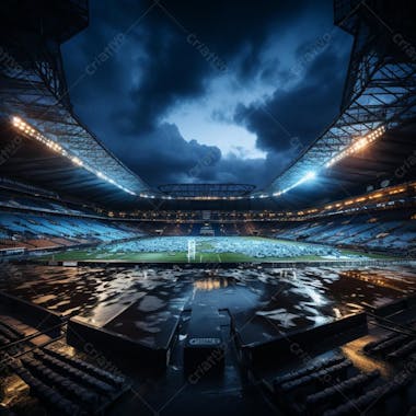 Pintura digital de estádio de futebol europeo