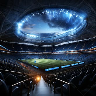 Pintura digital de estádio de futebol europeo