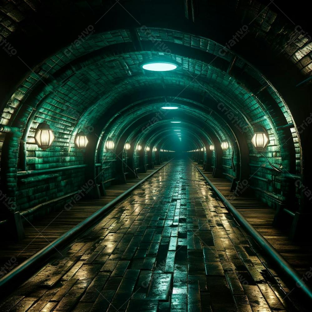 Fundo De Tunel Realista Para Composição (438)