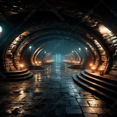 Fundo De Tunel Realista Para Composição (144)