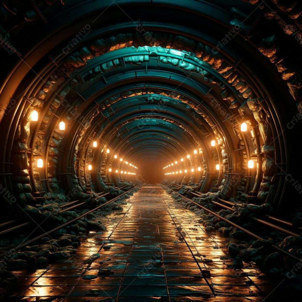 Fundo De Tunel Realista Para Composição (162)