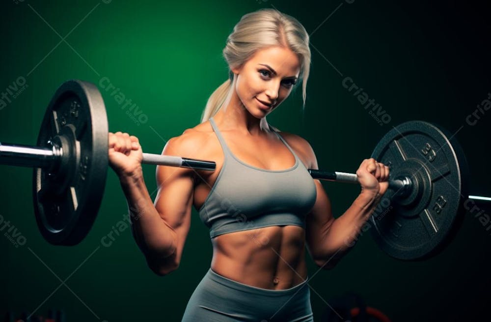 Foto De Uma Mulher Personal Trainer Para Composição De Academia (14)