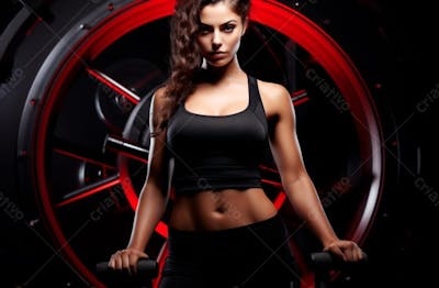 Foto De Uma Mulher Personal Trainer Para Composição De Academia (83)