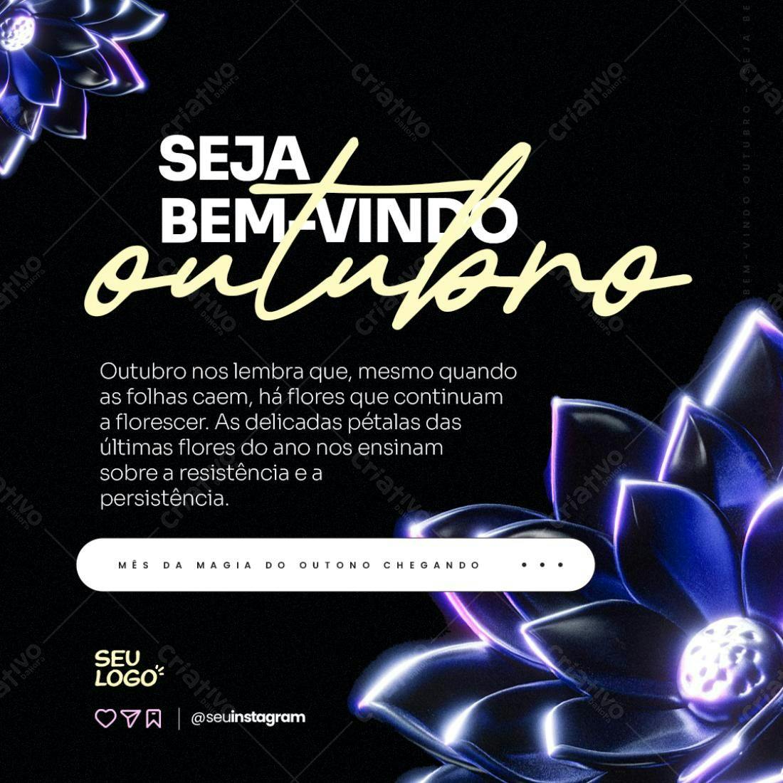 Post para Outono PSD Editável