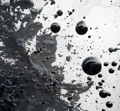 Textura De Tinta Spray Pintada Em Aquarela Preto E Branco (4)