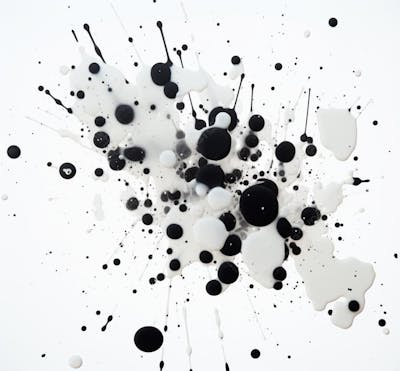 Textura De Tinta Spray Pintada Em Aquarela Preto E Branco (9)