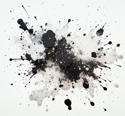 Textura De Tinta Spray Pintada Em Aquarela Preto E Branco (14)