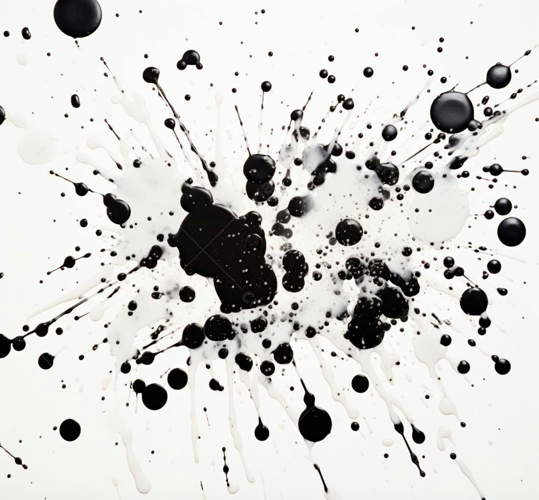 Textura tinta respingos preto e branco para fundo