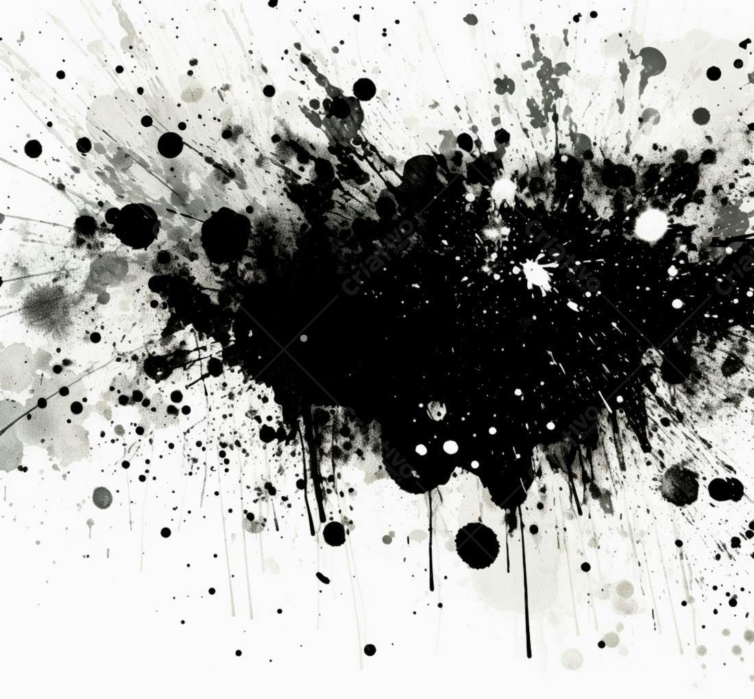 Textura respingos tinta preta para fundo grunge