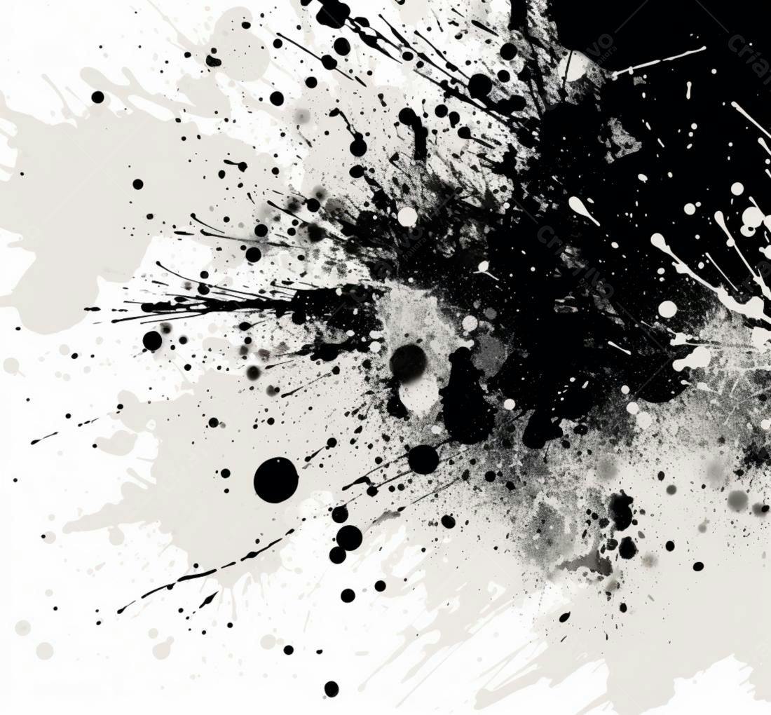 Textura respingos tinta preto e branco para fundo