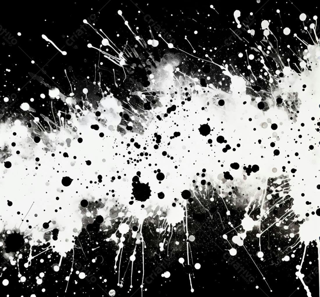 Textura respingos tinta branca e preta para fundo