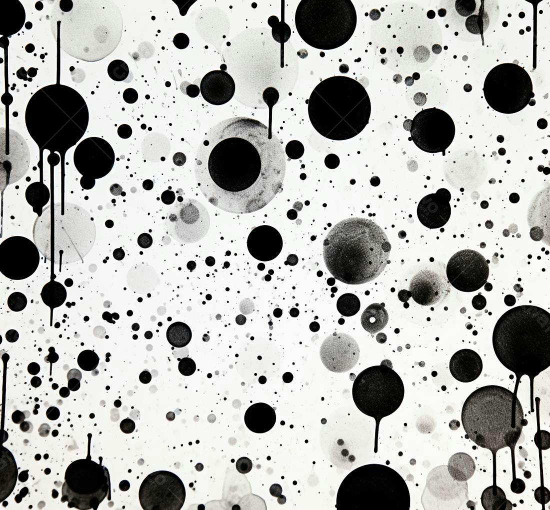 Textura Abstrata Gotas Preto e Branco para Fundo