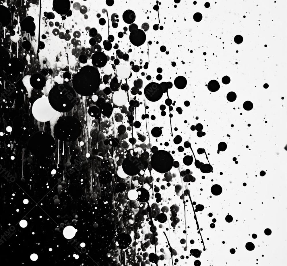 Textura De Tinta Spray Pintada Em Aquarela Preto E Branco (102)