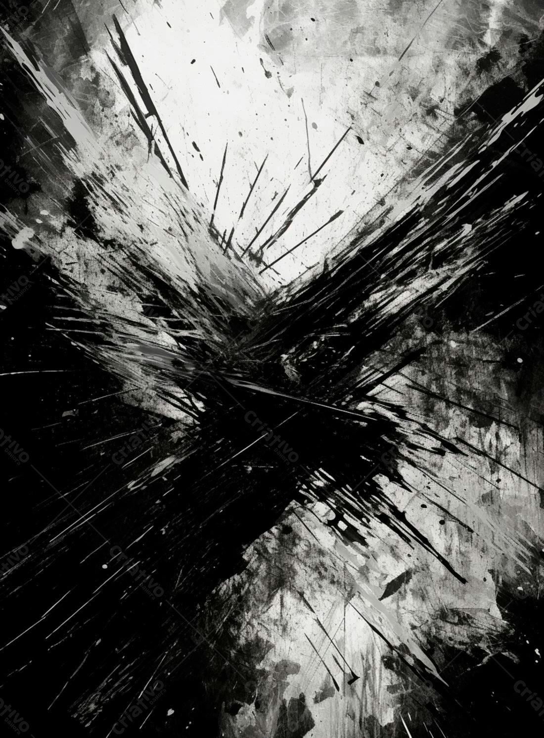 Textura Abstrata Preto e Branco para Fundo