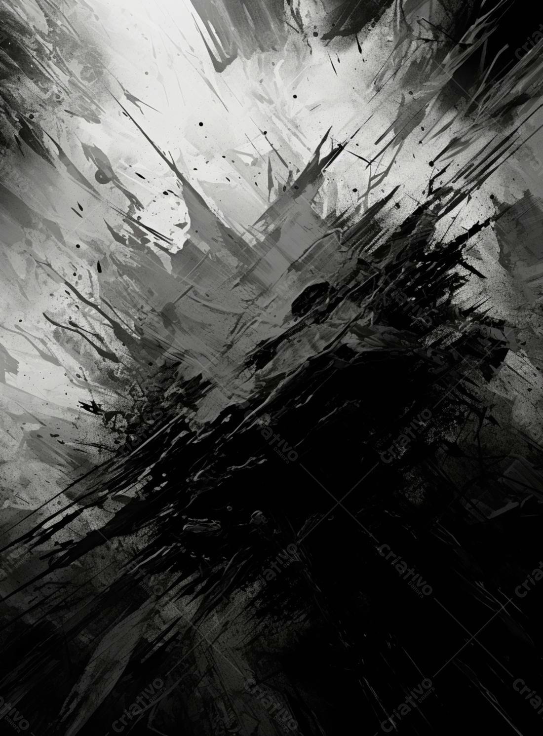 Textura Abstrata em Preto e Branco para Fundo