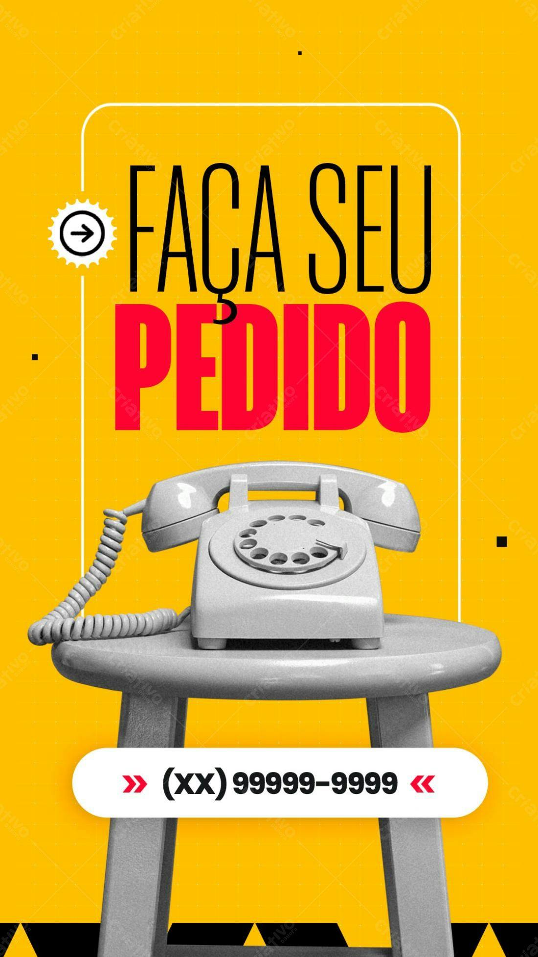 Flyer Faça seu Pedido PSD Editável
