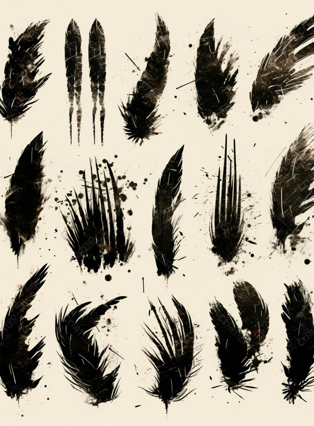 Textura pena preta para fundo grunge
