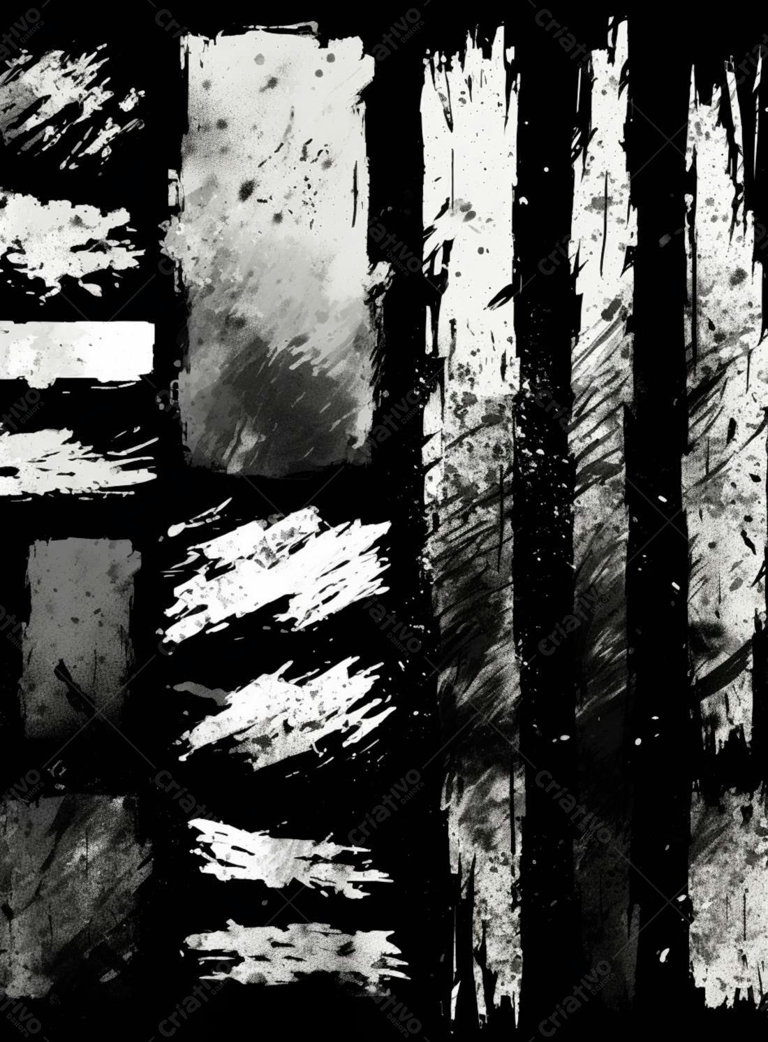 Textura Abstrata Preto e Branco para Fundo
