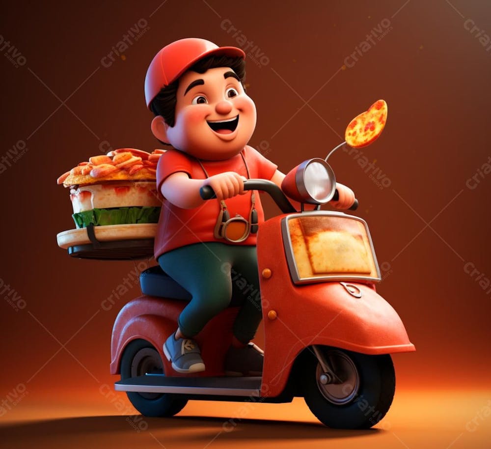 Imagem De Entregador Com Moto Delivery (99)