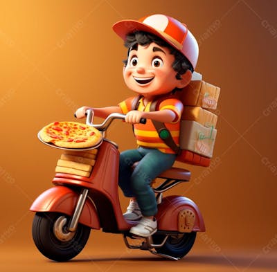 Imagem De Entregador Com Moto Delivery (103)