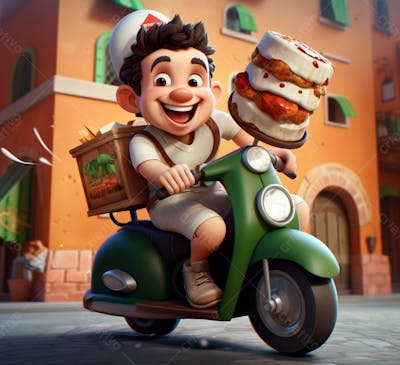 Imagem De Entregador Com Moto Delivery (121)