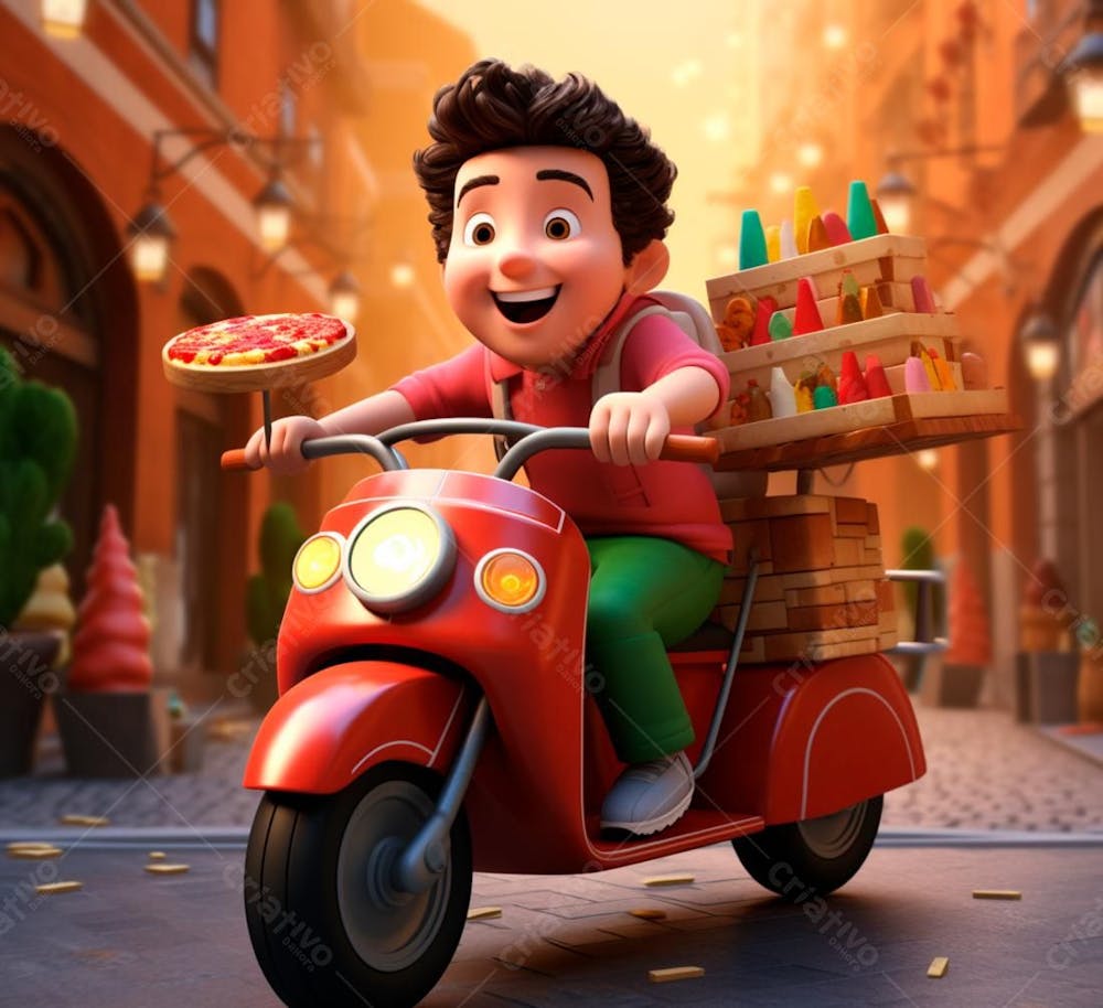 Imagem De Entregador Com Moto Delivery (128)