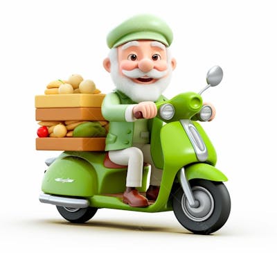Imagem De Entregador Com Moto Delivery (186)