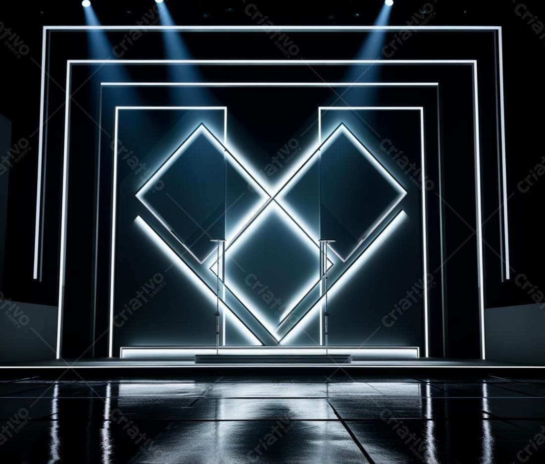 Palco Moderno com Iluminação Neon