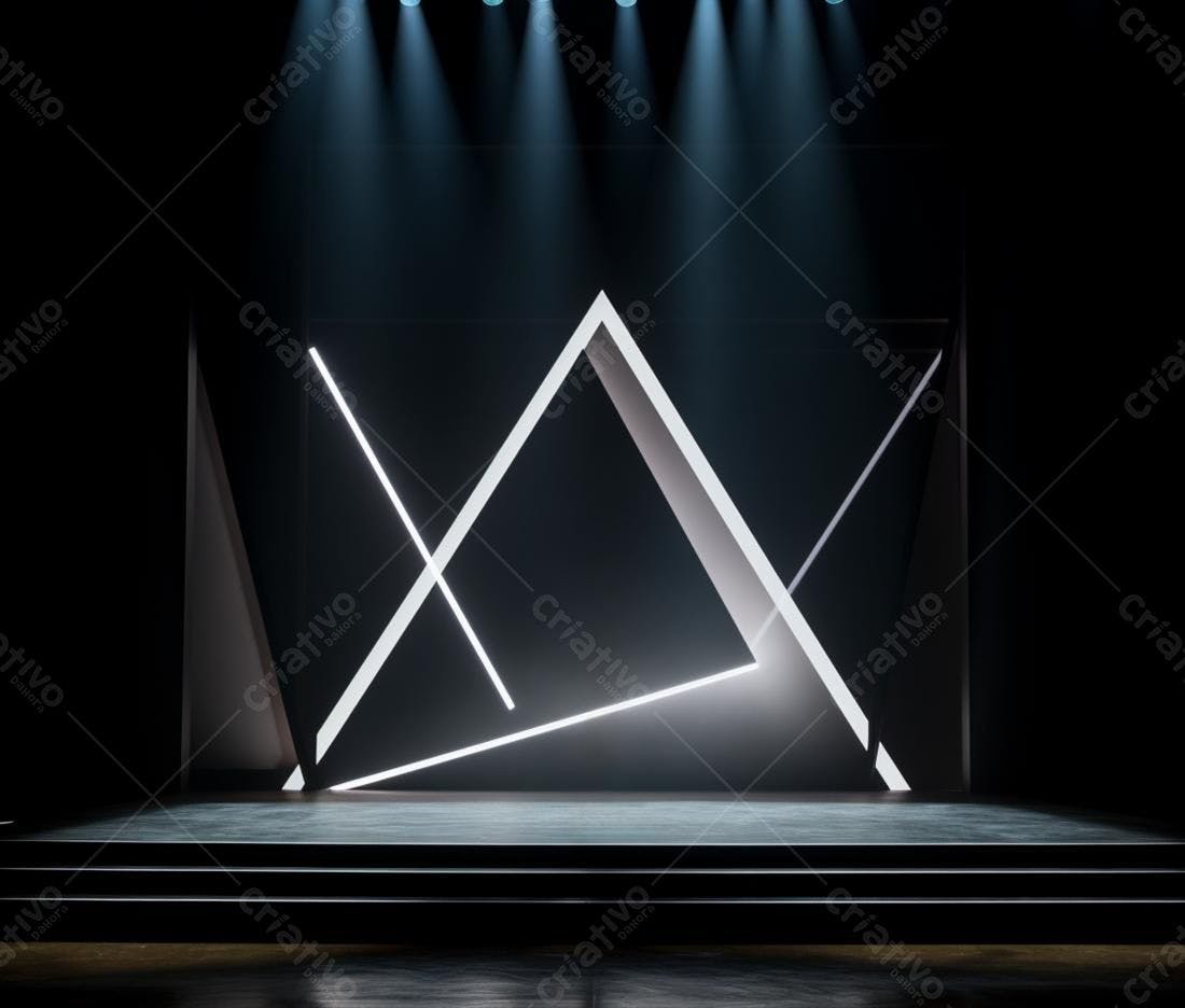 Palco minimalista com iluminação de LED