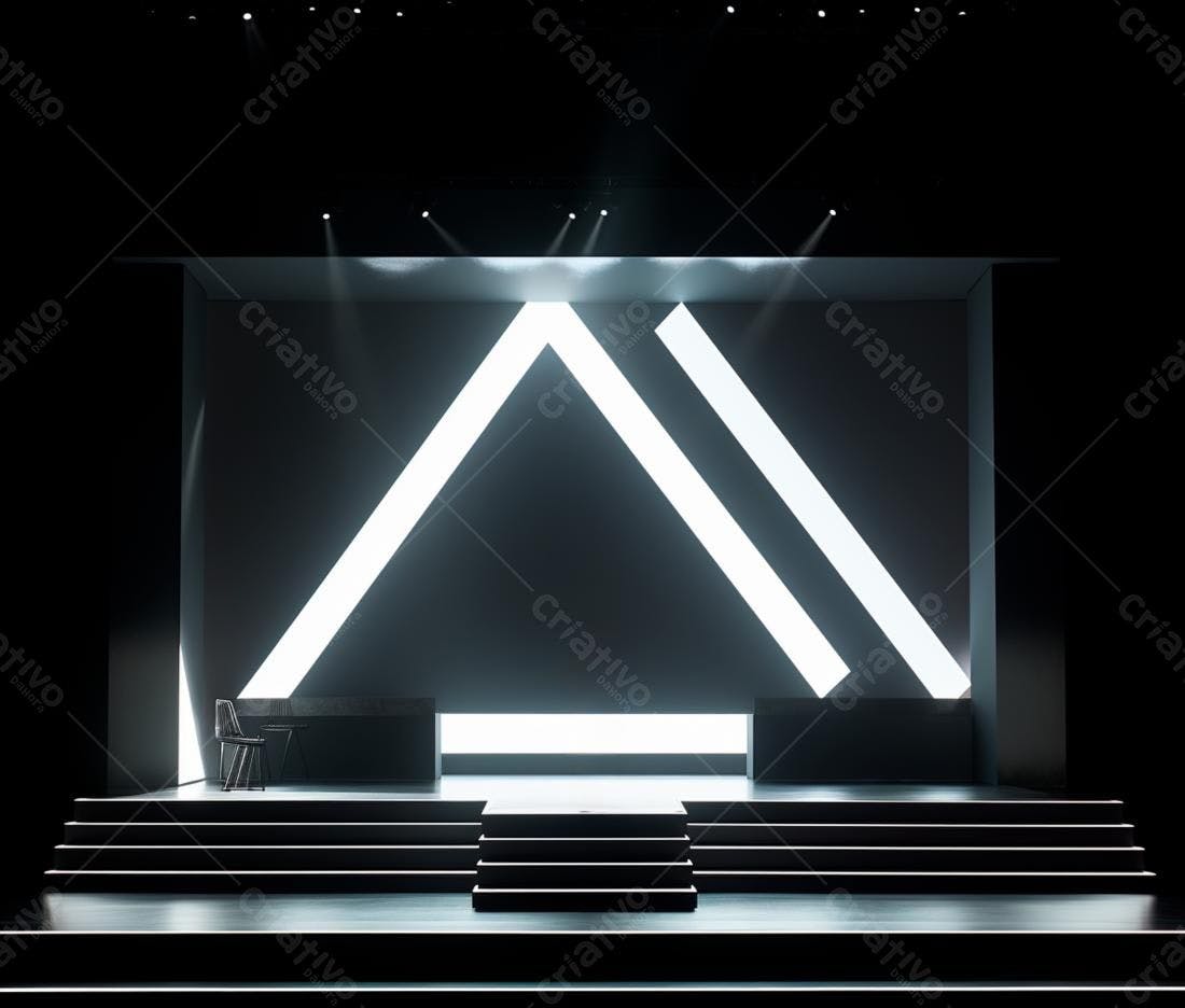 Palco minimalista com iluminação moderna