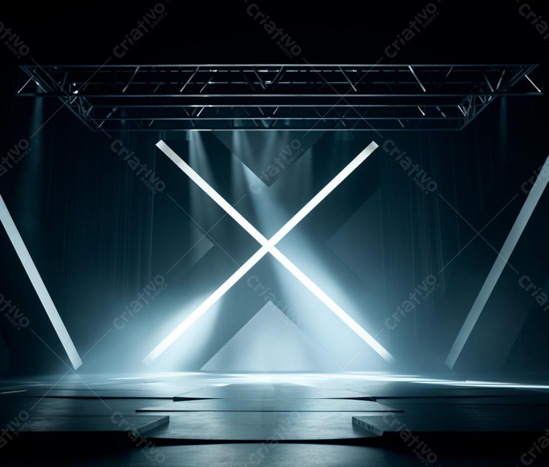 Palco com iluminação cênica moderna