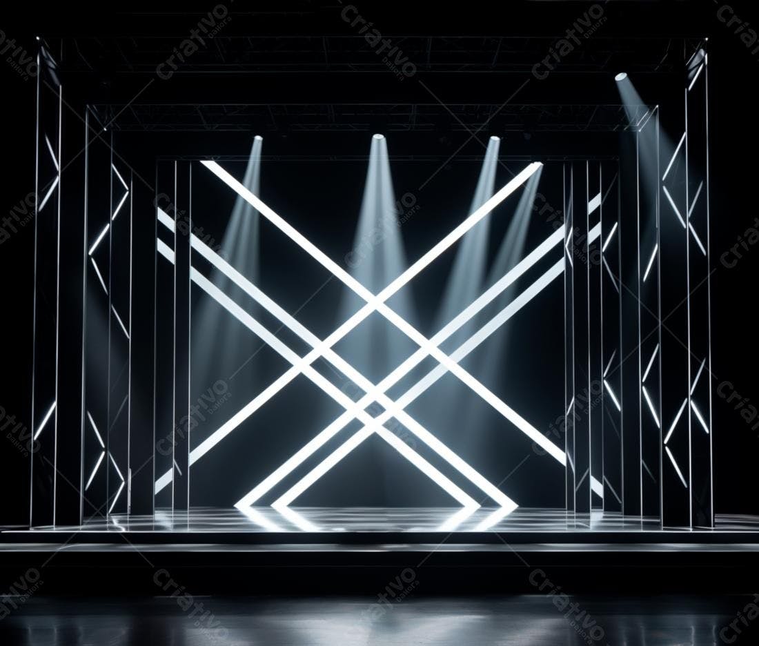 Palco iluminado com design moderno