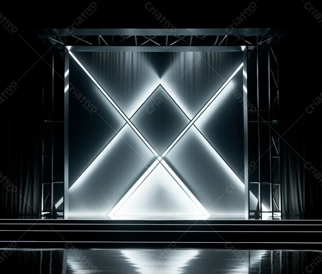 Palco iluminado com design moderno