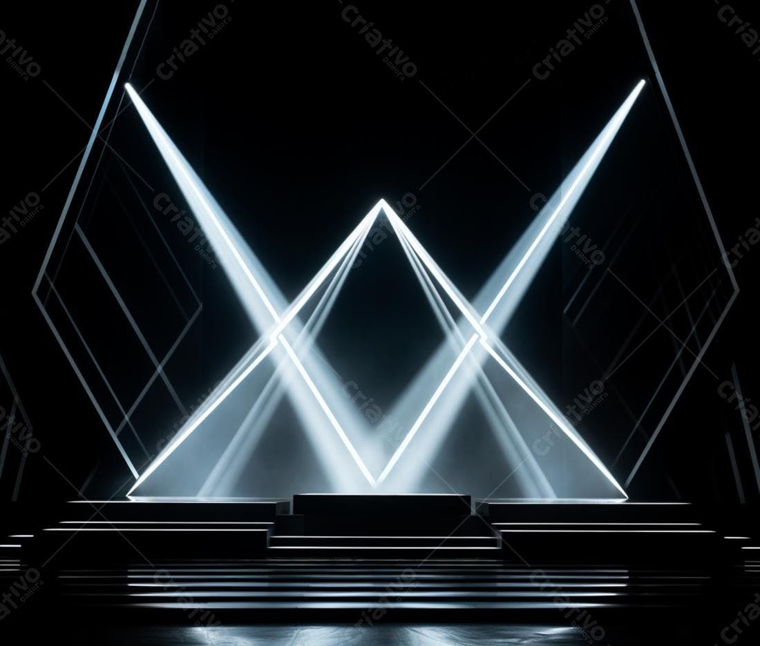 Palco iluminado com luzes de LED