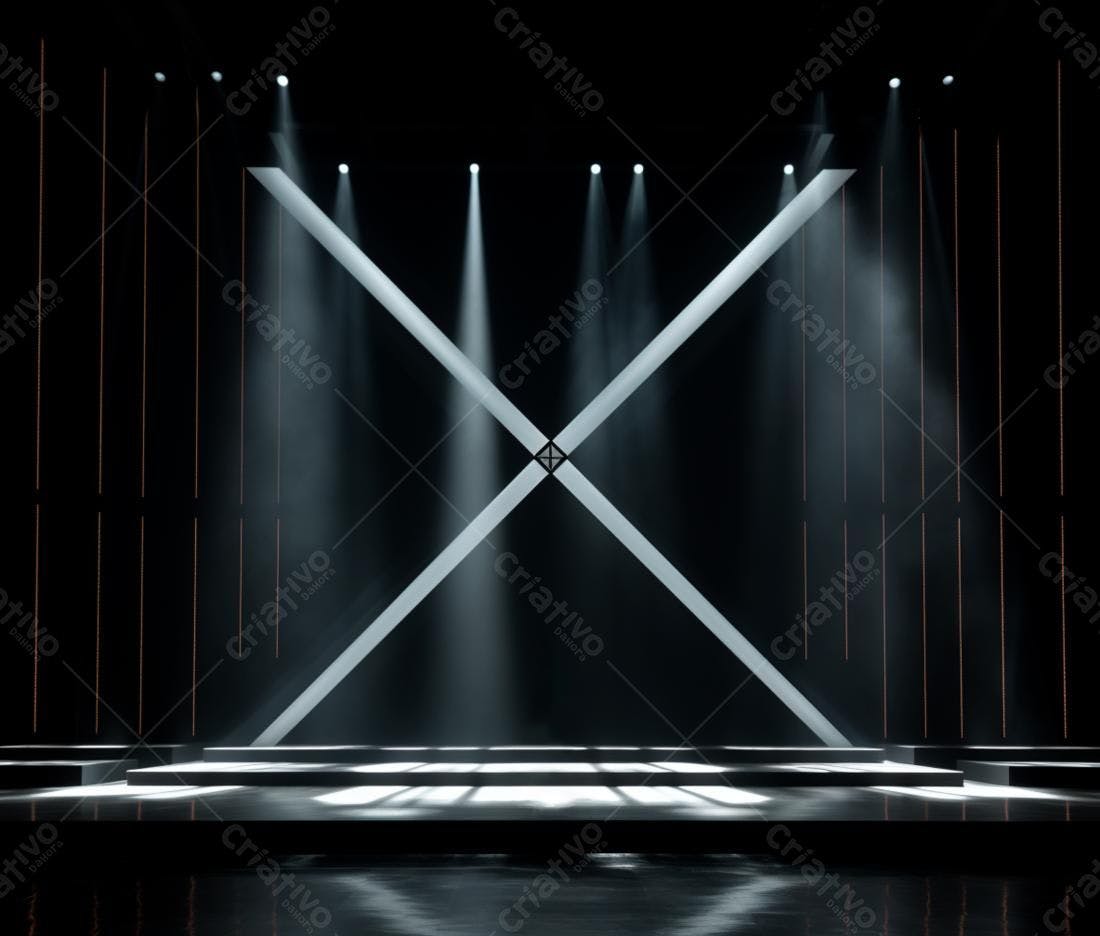 Palco iluminado com design moderno