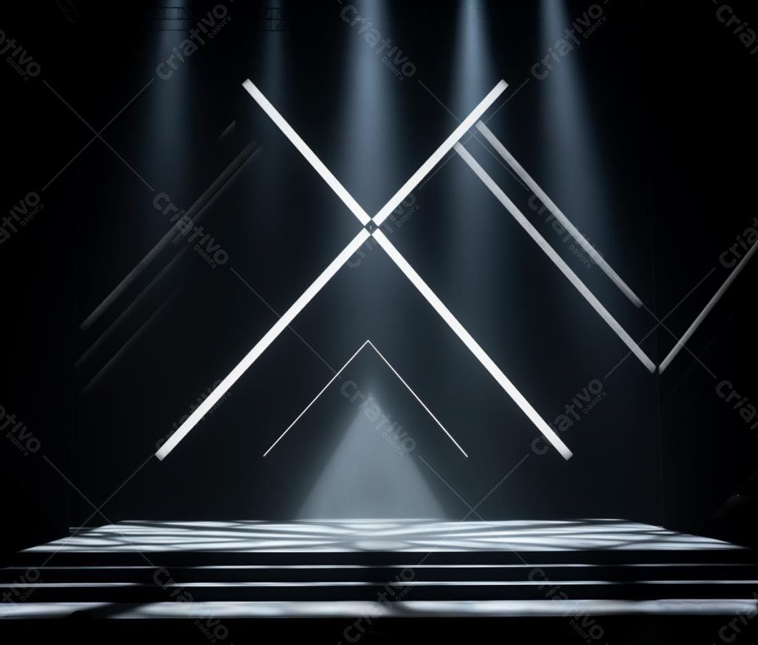 Palco iluminado com design moderno