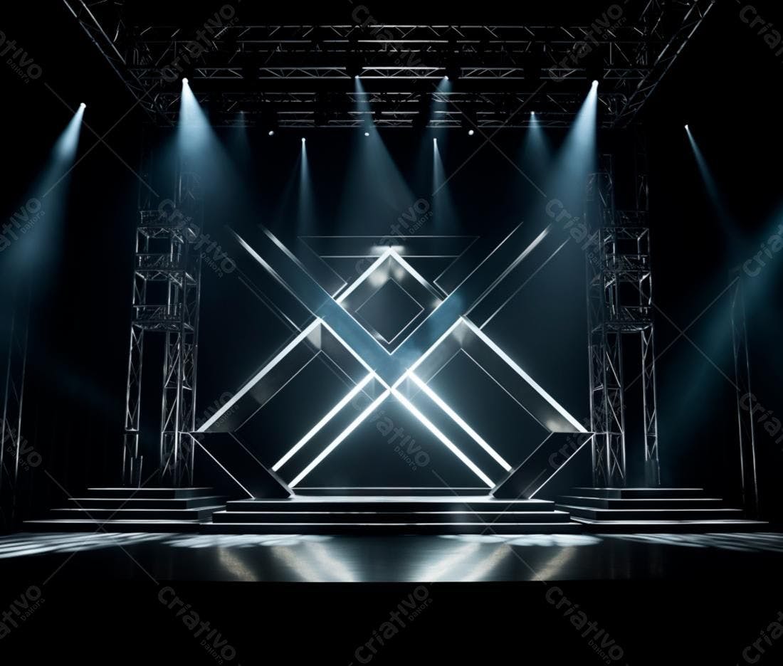 Palco moderno com iluminação cênica