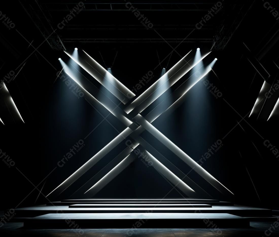 Palco iluminado com design moderno