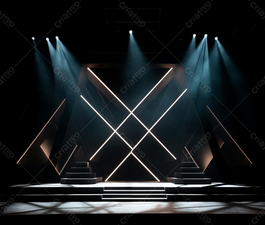 Palco iluminado com design moderno