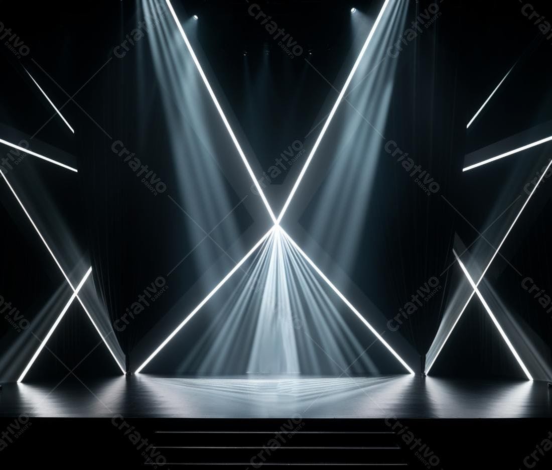 Palco iluminado com luzes de LED