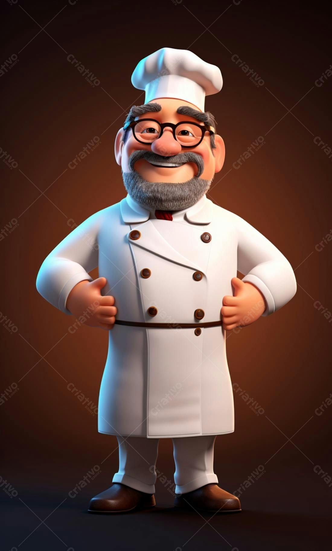 Chef de cozinha animado sorrindo