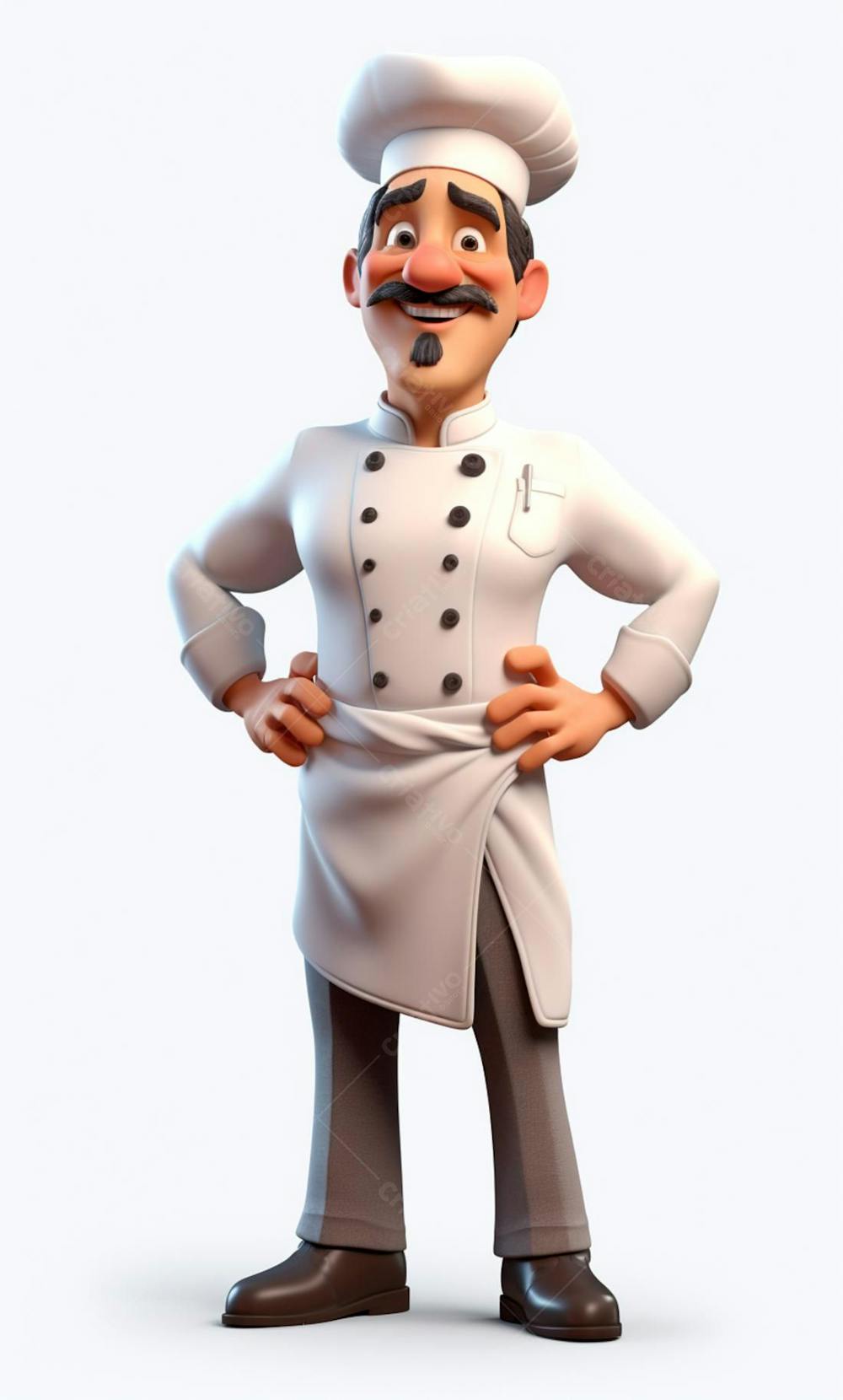 Personagem De Desenho Animado De Chef De Cozinha cozinheiro disney 3D