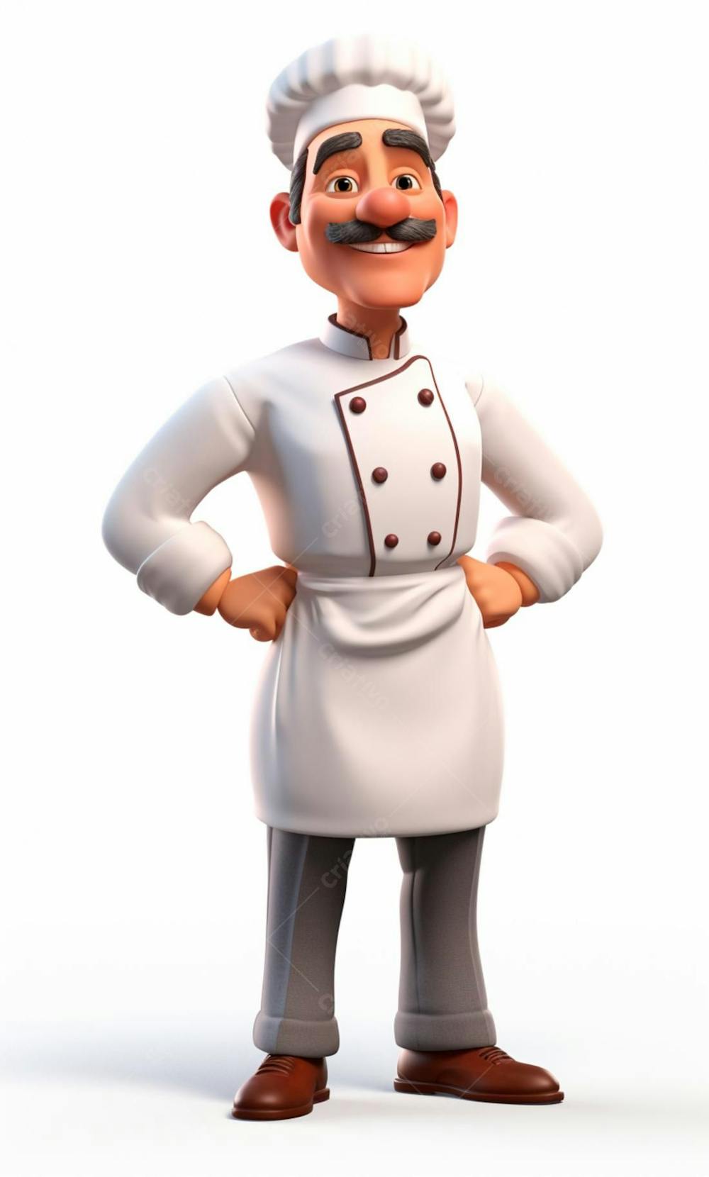 Personagem De Desenho Animado De Chef De Cozinha cozinheiro disney 3D