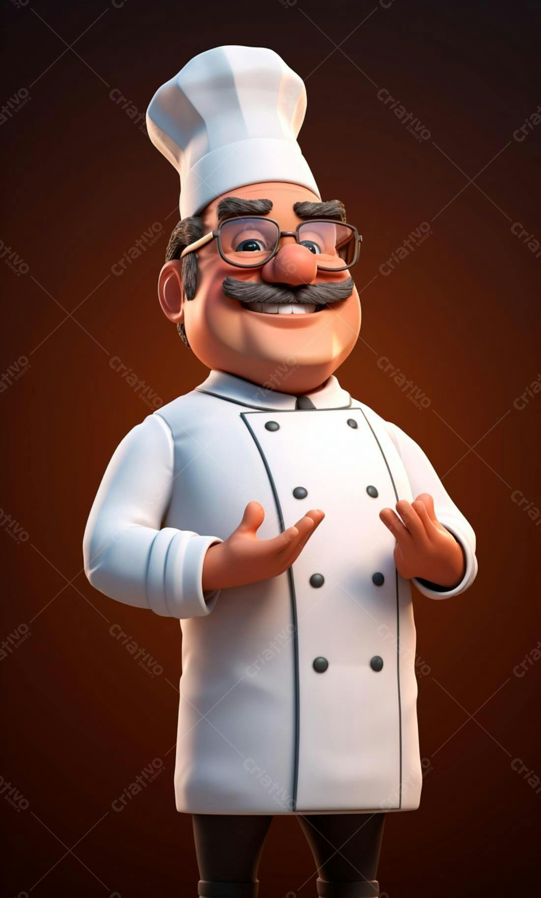 Chef de cozinha animado sorrindo